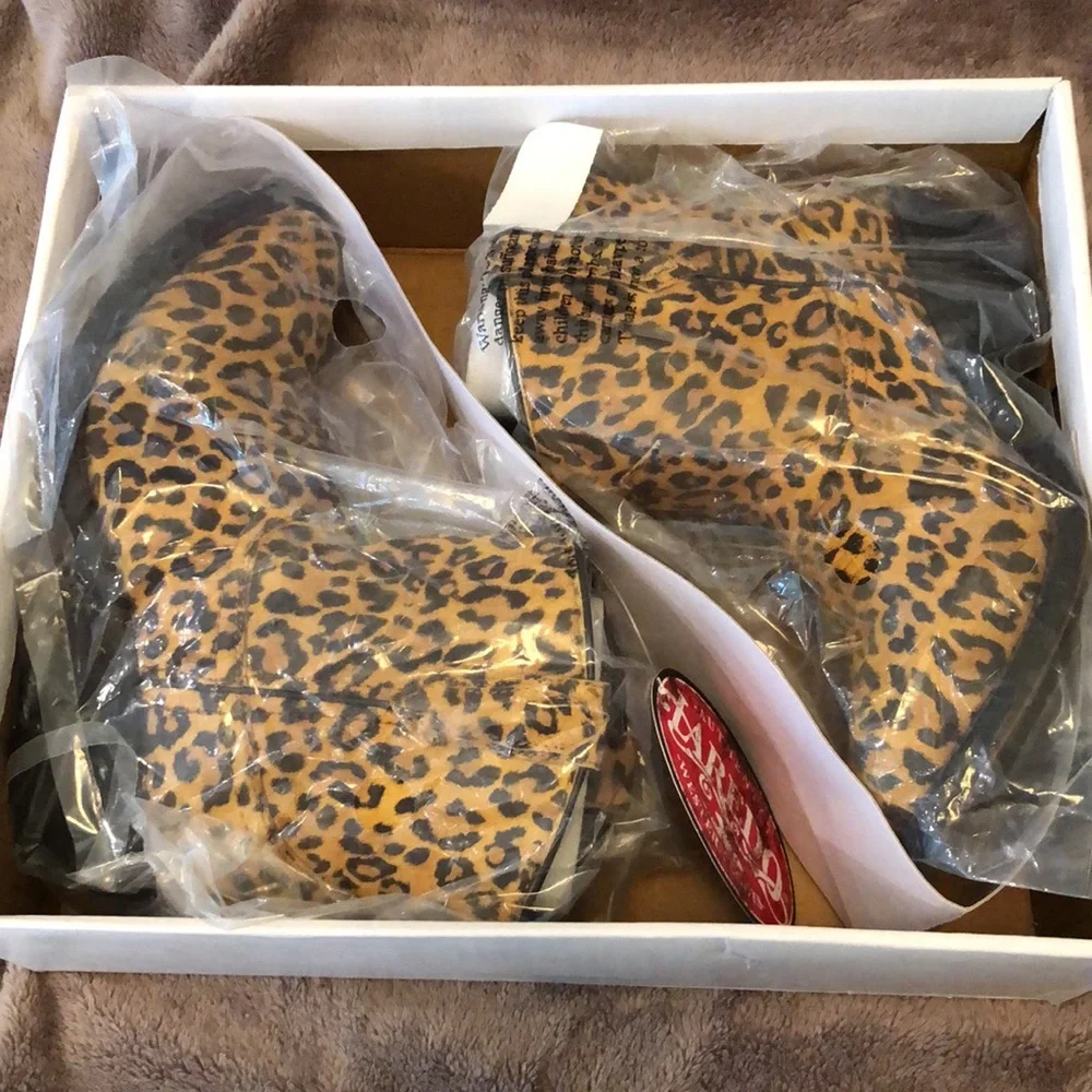 Women’s Laredo Leopard print cowboy boots … size 7.5 - Picture 6 of 7